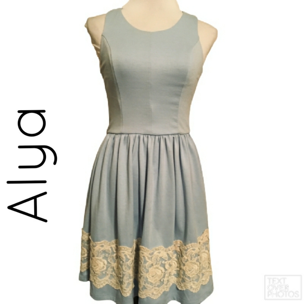 Alya Light Blue Lace Dress